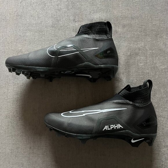 Nike Alpha Menace Elite 3 Mid Football Cleats Men Size 15 DM1792-004 Black NEW - Picture 3 of 11